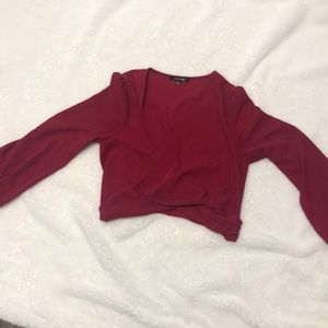 Red crop top